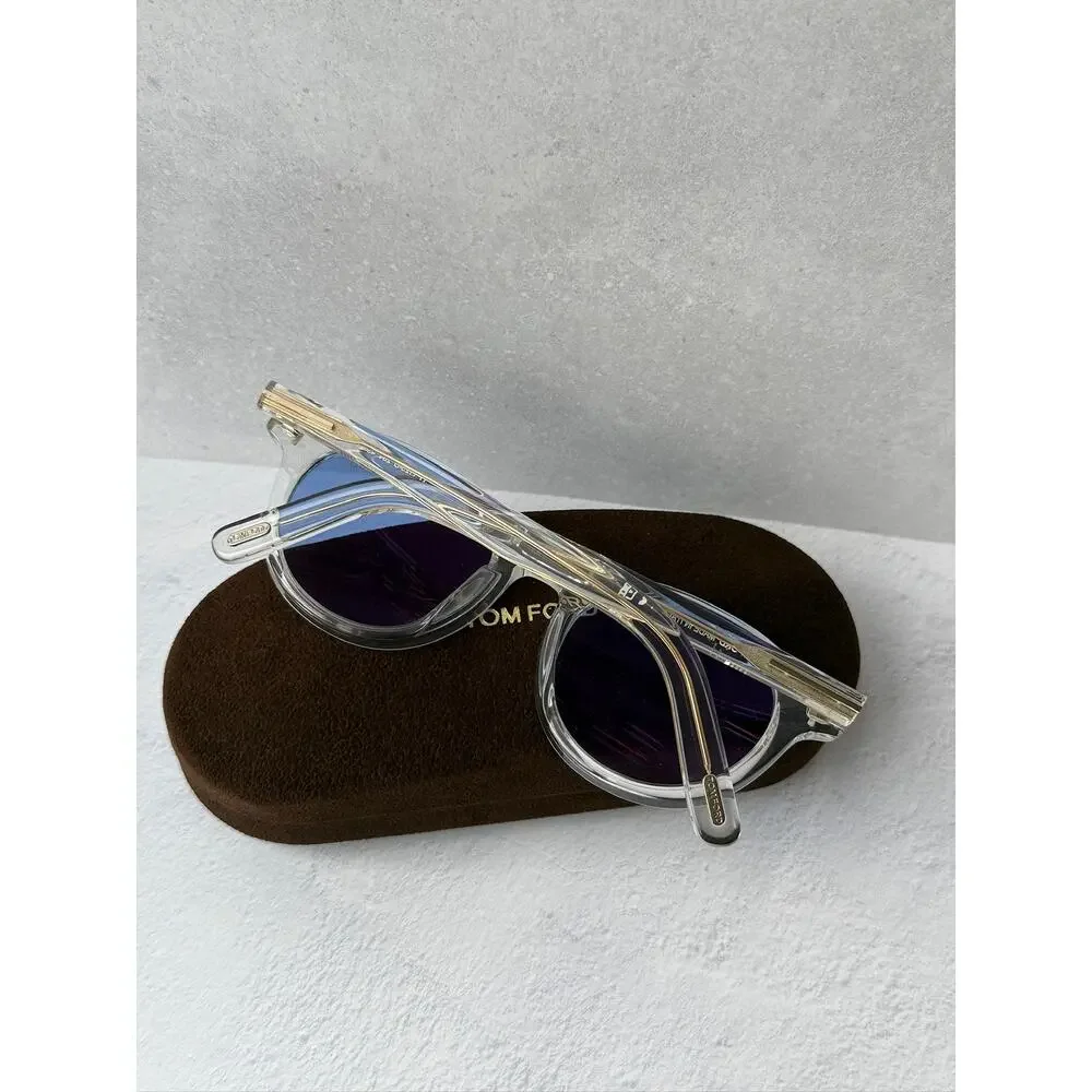NEW Tom Ford FT1123-D Sunglasses in Clear Blue Lens $490